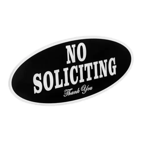 Produktbild: Sewroro Keine Werbeschilder Geben Sie Keine Zeichen Ein Restaurant-türschild Kein Aufforderungsschild Nach Hause Kein Werbeschild Für Die Tür Warnschilder Für Unternehmen Black Acryl