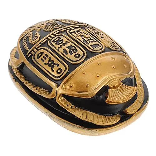 Produktbild: Sewroro Skarabäus-Ornamente Mini ?gyptische Figuren Pyramide Pharao Ägyptische Skarabäusfiguren Ägyptische Statuen Und Skulpturen ?gyptische Skarab?us- Statue Harz Käfer Büro Ägypten