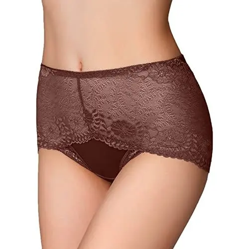Produktbild: Sexy Unterwäsche Damen sexy, mittlere Taille, Bauchkontrolle, Po-Lift-Slip Unterwäsche Damen Schwarz (Coffee, L)