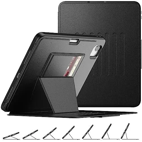 Produktbild: SEYMAC stock Hülle für iPad Air 5./4. Generation 10,9 Zoll 2022/2020 & iPad Pro 11 Magnetisch Stoßfest Hülle mit (7 Winkel-Ständer) Stifthalter & Kartenfächer, Auto Schlafen Wachen, Blau
