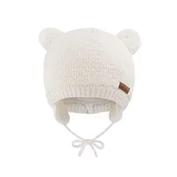 Produktbild: SEYUFN Babymütze, für Jungen und Mädchen, gestrickte Hündchen für Babys und Kleinkinder, mit Fleece-Futter, 0-36 Monate(Weiß,0-6 Monate)
