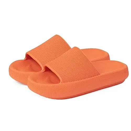 Produktbild: Sfit Badelatschen Damen Herren Wolkenschuhe Eva Badeschuhe Hausschuhe Cozislides Original Slippers Cloudyzz Schlappen rutschfeste Dusch Badeschlappen,Orange,39/40 EU