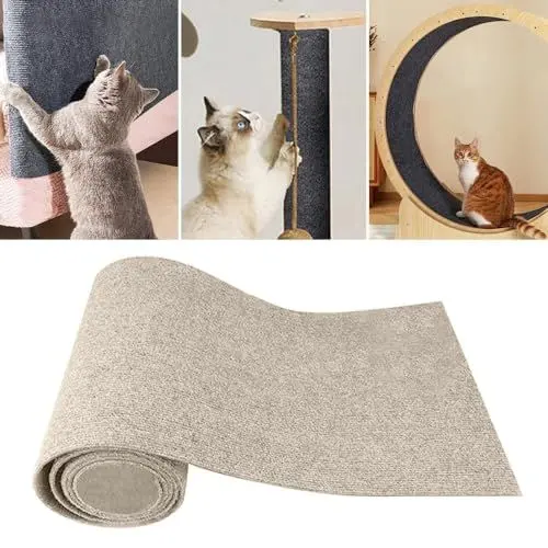 Produktbild: Sfit Kratzmatte Katze Wand Selbstklebend Kratzschutz Sofa Katze Kratzteppich Ecke DIY Climbing Cat Scratcher Mat AntiKratz Tape Kratzpads Katzenkratzmatte(Beige,L: 40 * 200CM)