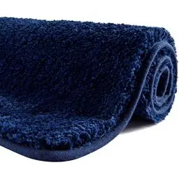 Produktbild: SFLXO Badematte 120cm x 70cm rutschfest-Badvorleger Maschinenwaschbar Anti-Rutsch Badteppich Weich Wasserabsorbierende Badematten Flauschige Mikrofaser Badezimmerteppich Marineblau Mehrweg