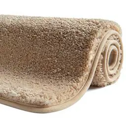 Produktbild: SFLXO Badematte 80cm x 50cm rutschfest-Badvorleger Maschinenwaschbar Anti-Rutsch Badteppich Weich Wasserabsorbierende-Badematten Flauschige Mikrofaser Badezimmerteppich Creme Beige Mehrweg