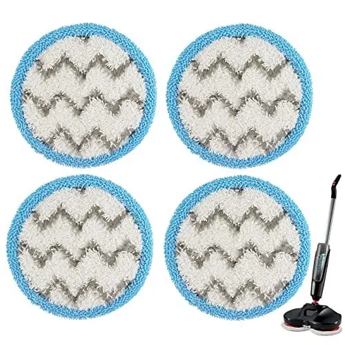 Produktbild: Sgizoku Ersatz-Pads für Vileda Looper Dampfreiniger - Mikrofaser-Bezüge für Livington Steam Twister Ersatz Pads - 15.5cm Universal Elektrische Ersatz Wischpads für Dyson/Hurricanes