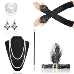 Produktbild: shallyong 20er Jahre Accessoires 6 Stück, Faschingskostüme, 1920er Accessoires Damen, Great Gatsby Accessoires Damen für Karneval, 1920er Maskenball (20er Jahre)