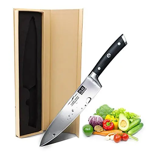 Produktbild: SHAN ZU Kochmesser Deutscher Edelstahl 20cm Küchenmesser Extra Scharfe Messerklinge mit ergonomischer Griff Exquisiter Geschenkverpackung