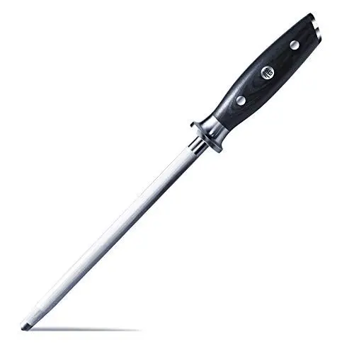 Produktbild: SHAN ZU Wetzstahl 20 cm, Japanischer Messerschärfer, Wetzstahl aus Hochkohlenstoffhaltigem Superstahl, Professioneller Küchenmesserschärfer für Küchenmesser aus Edelstahl