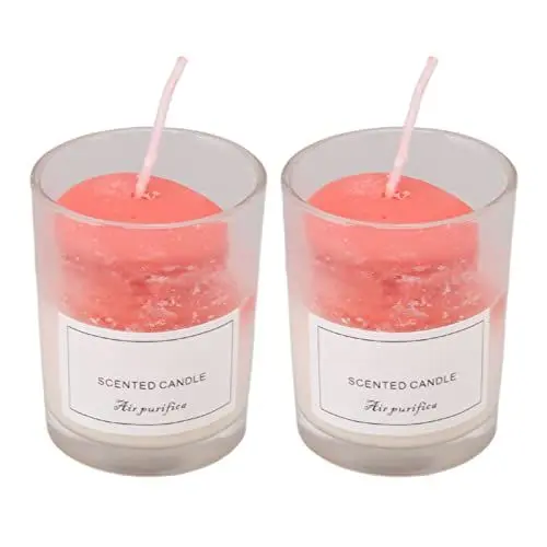 Produktbild: AMONIDA Sojawachs-Aromatherapie-Kerzengeschenke, Sicheres Soja-Aromatherapie-Kerzengeschenk, Rauchfrei, Beruhigende Wirkung, 2er-Set Zur Entspannung (Typ C Makronen)