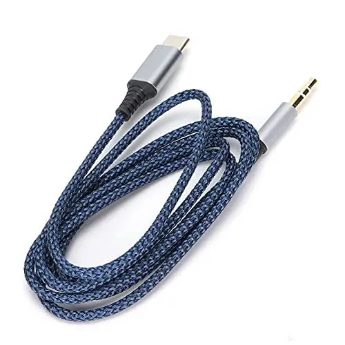 Produktbild: Shanrya Typ-C-auf-AUX-Audiokabel, 100 cm / 39,4 Zoll DAC-Chip Auto-Typ-C-auf-3,5-mm-Aux-Audiokabel für Kopfhörer für Lautsprecher für Heimstereo