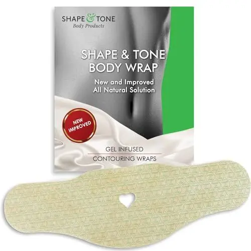 Produktbild: Shape and Tone Straffende Anti-Cellulite-Körperpackungen– Neue, verbesserte natürliche Lösung für Cellulite – Anti-Cellulite-Gel-Körpertapes zur Straffung & Strafft Bauch, Beine und Arme ( 5 Wraps)