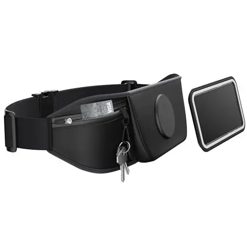 Produktbild: Shapeheart französische Innovation, Universeller Handygürtel für Sportler zum Joggen, Laufen, Wandern... Smartphone-Gürtel mit Abnehmbarer, wetterfester Magnethülle