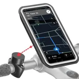 Produktbild: Shapeheart französische Innovation, magnetische Fahrrad-Telefonhalterung Pro mit Abnehmbarer wetterfester Hülle. Handyhalterung für Fahrräder, Roller, Mountainbikes... Fahrradzubehör