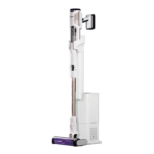 Produktbild: Shark Detect Pro kabelloser Akku-Staubsauger mit FloorDetect, 2L Auto-Empty System, 60 Minuten Laufzeit, leicht, flexibel, Anti-Hair-Wrap-Staubsauger kabellos mit Fugendüse, Weiß/Bronze IW3611EUN
