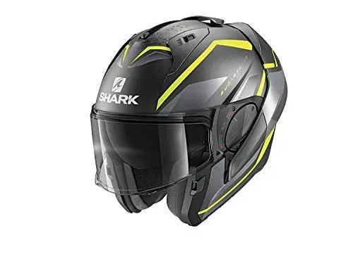 Produktbild: SHARK Herren NC Motorrad Helm, Grau/Gelb, XS