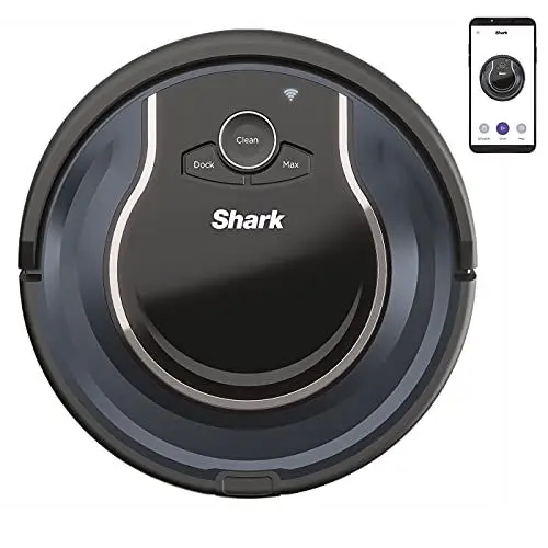 Produktbild: Shark ION Saugroboter, Staubsauger-Roboter mit Tri-Bürstensystem für Teppiche, Matten und Hartböden, Roboterstaubsauger, 90 Min Laufzeit, manuelle und App-Steuerung, Grau/Schwarz, RV750EU