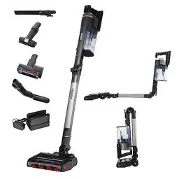 Produktbild: Shark Stratos kabelloser Akku-Staubsauger, PowerFins Plus, 120 Min Laufzeit, Anti-Hair-Wrap- & CleanSense IQ-Staubsauger kabellos, Haustier-, Multi-Oberflächen-Aufsätzen, Anthrazit/Silber, IZ420EUT
