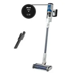 Produktbild: Shark kabelloser Akku-Staubsauger m. FloorDetect-, Anti-Hair-Wrap- & PowerFins, 40 Min Laufzeit, LED-Display, Staubsauger kabellos & Handstaubsauger-Modus m. Fugendüse, Weiß/Marineblau BU1120EU