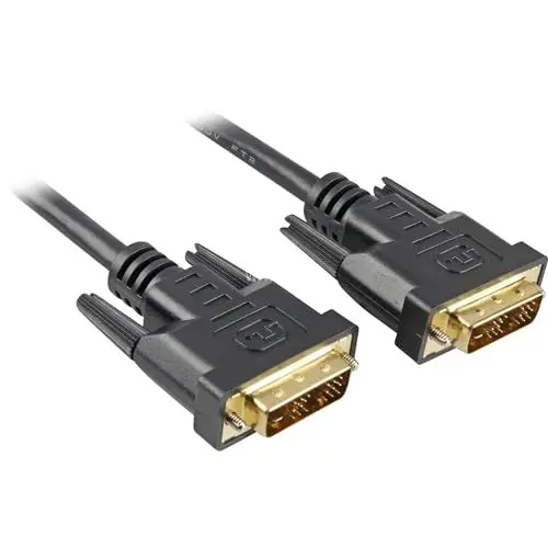 Produktbild: Sharkoon DVI-D auf DVI-D Kabel 19-polig 3m schwarz