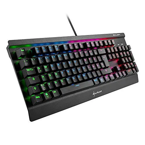 Produktbild: Sharkoon, Verkabelt, Skiller Mech SGK3 Mechanische Gaming Tastatur (mit RGB-Beleuchtung, blaue Schalter, N-Key-Rollover, 1000 Hz Polling Rate) schwarz