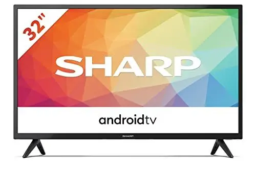 Produktbild: SHARP 32FG6EA Android Smart TV 81cm (32 Zoll), Sprachsteuerung per Google Assistant, Chromecast, Bluetooth, 2X HDMI, 2X USB, Dolby Audio, Active Motion 400, schwarz