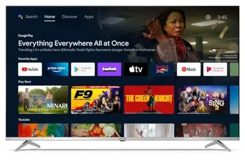 Produktbild: SHARP 55FP1EA Android TV 139 cm (55 Zoll) 4K Ultra HD Android TV (Smart TV ohne Rahmen, Dolby Vision, Quantum Dot)