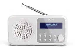 Produktbild: SHARP DR-P420 Portables Digitalradio (DAB/DAB+/FM mit RDS, USB, Bluetooth 5.0, 3,5mm Klinke Wecker-Funktionen), Weiß
