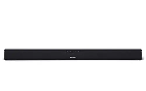 Produktbild: SHARP HTSB110 2.0 Soundbar 90W (USB, Bluetooth, HDMI, Optisch, AUX-In (3,5mm), Breite: 80cm), Slim-Design, schwarz