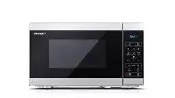 Produktbild: SHARP MS02ES Mikrowelle (Mikrowelle: 800W, 11 Leistungsstufen, Auftaufunktion, Abmessungen: 440x258x324cm), silber