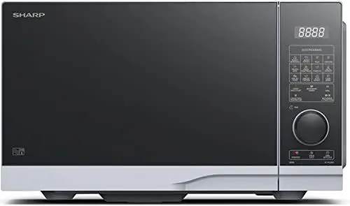 Produktbild: Sharp Mikrowelle YC-PC254AE-S 25L, Silber, 900W Mikrowelle, 1200W Grill, 2050W Heißluft, Halb-digitale Steuerung, 14 Programme, Kindersicherung, ECO-Modus, Vorheizfunktion