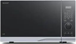 Produktbild: SHARP PC284AES Mikrowelle mit Grill und Konvektion (Heißluft) (Mikrowelle: 900W, Grill: 1250W, Heißluft: 2200W, 10 Leistungsstufen, Auftaufunktion, Abmessungen: 539x300x485cm), silber