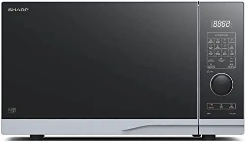 Produktbild: SHARP PC284AES Mikrowelle mit Grill und Konvektion (Heißluft) (Mikrowelle: 900W, Grill: 1250W, Heißluft: 2200W, 10 Leistungsstufen, Auftaufunktion, Abmessungen: 539x300x485cm), silber