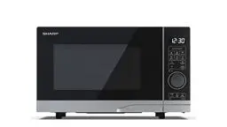 Produktbild: Sharp Mikrowelle YC-PG204AE-S mit Quarzgrill 20L, Silber, 700W Mikrowelle, 900W Grill, Halb-digitale Steuerung
