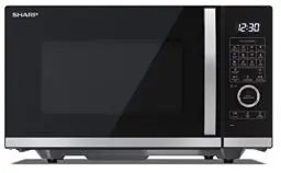 Produktbild: SHARP QC254AEB Mikrowelle mit Grill und Konvektion (Heißluft) (Mikrowelle: 900W, Grill: 1200W, Heißluft: 2050W, 10 Leistungsstufen, Auftaufunktion, Abmessungen: 490x288x509cm), schwarz