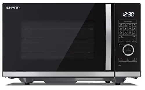 Produktbild: SHARP QC254AEB Mikrowelle mit Grill und Konvektion (Heißluft) (Mikrowelle: 900W, Grill: 1200W, Heißluft: 2050W, 10 Leistungsstufen, Auftaufunktion, Abmessungen: 490x288x509cm), schwarz