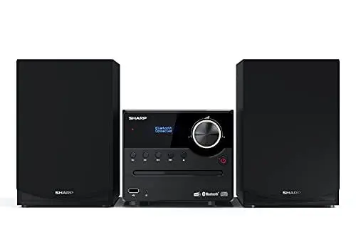 Produktbild: SHARP XLB517DBK Mirco-Soundsystem 45W (Digitalradio mit DAB, DAB+ und UKW/FM-Radio, Bluetooth, USB, CD, MP3), schwarz