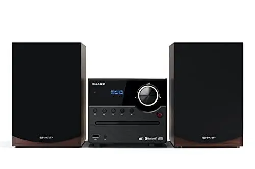 Produktbild: SHARP XLB517DBR Mirco-Soundsystem 45W (Digitalradio mit DAB, DAB+ und UKW/FM-Radio, Bluetooth, USB, CD, MP3), braun
