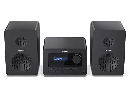 Produktbild: SHARP XLB520D HI-FI-Soundsystem Kompaktanlage (40 Watt, digitales Radio mit DAB+ und FM-Tuner, Bluetooth), schwarz