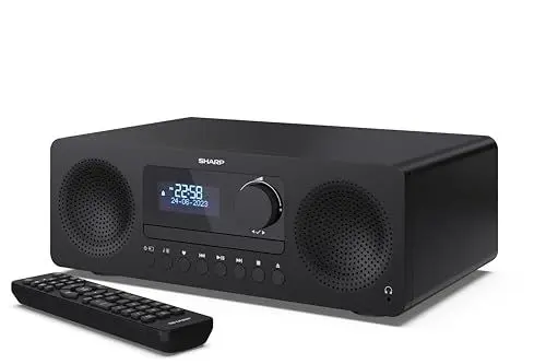 Produktbild: SHARP XL-B720D (BK) All-in-One Hi-Fi-System (60W), digitales Radio mit DAB+ und FM-Tuner, Bluetooth, schwarz