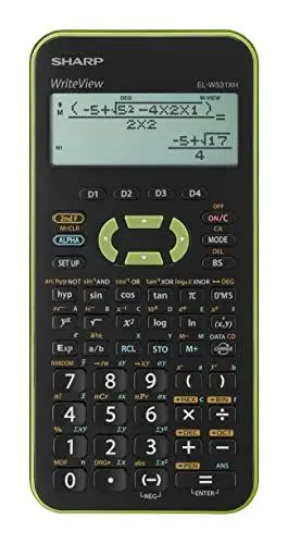 Produktbild: Sharp EL-W531 XH-GR Wissenschaftlicher Schulrechner (4-zeilige Anzeige, WriteView, D.A.L.-Eingabe, Batterie) Grün