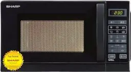 Produktbild: Sharp Freistehend, R642BKW 2-in-1 Mikrowelle mit Grill / 20 L / 800 W / 1000 W Quarzgrill / 8 Automatikprogramme / Timer / Kindersicherung / Energiesparmodus / Glasdrehteller (25,5 cm) / schwarz