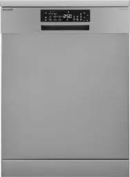 Produktbild: Sharp QW-NA25GF44BS-DE Freistehender Geschirrspüler 60cm / B / 14 Maßgedecke mit Besteckschublade / 8 Programme mit Automatikprogrammen/Halbe Beladung/Startzeitvorwahl/AquaStop/Silber