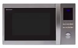Produktbild: Sharp R922STWE 3-in1 Mikrowelle mit Grill und Heißluft / 32 L / 1000 W / 1100 W Infrarotgrill / 2500 W Heißluft / LED-Display / 10 Automatikprogramme / Gewichtgesteuerters Auftauen / Edelstahl