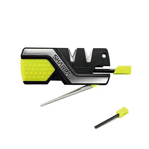 Produktbild: SHARPAL 101N (Grüne Version) 6-in-1 Taschenmesser schärfer & Überlebenswerkzeug mit noch ein Feuerstein, Schärfen und polieren Sie alle Outdoor- und Küchenmesser, aus Diamant
