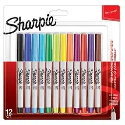Produktbild: Sharpie Permanent Marker | Marker Stifte mit ultra-feiner Spitze | gemischte Farben | 12 Stück Market Set