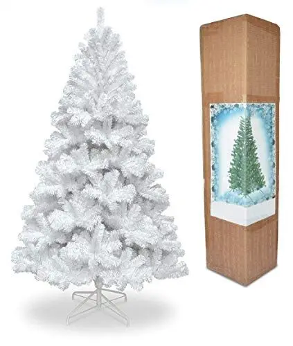Produktbild: 1,5 m Weihnachtsbaum Imperial Weiß Künstlicher Baum 390 Spitzen mit Metall Ständer