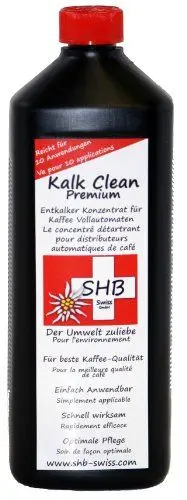 Produktbild: SHB Swiss Kalk Clean Premium Spezial Entkalker 1000 ml (bis zu 10 Entkalkungen) für Espresso und Kaffeevollautomaten, Kaffeemaschienen, Siebträger, Kapsel, Pad Maschinen, für Ihre Treue ein ANGEBOT