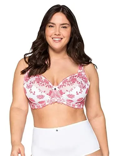 Produktbild: Sheego Damen Große Größen Bügel-BH mit Stickereispitze und Mesh-Einsätzen Unterwäsche