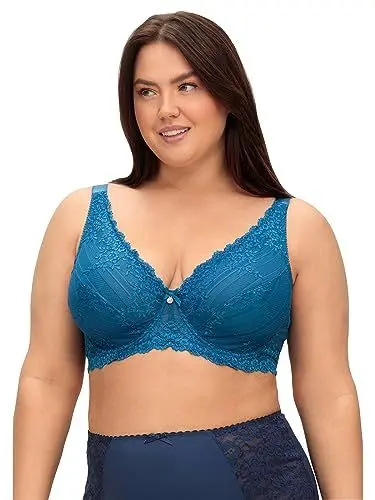 Produktbild: Sheego Damen Große Größen Bügel-BH mit zarter Spitze und seitlichen Stützen Unterwäsche